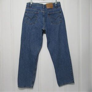 Vintage 90s Levi's 550 Relaxed Fit Orange Tab Denim Jeans Size 34/30